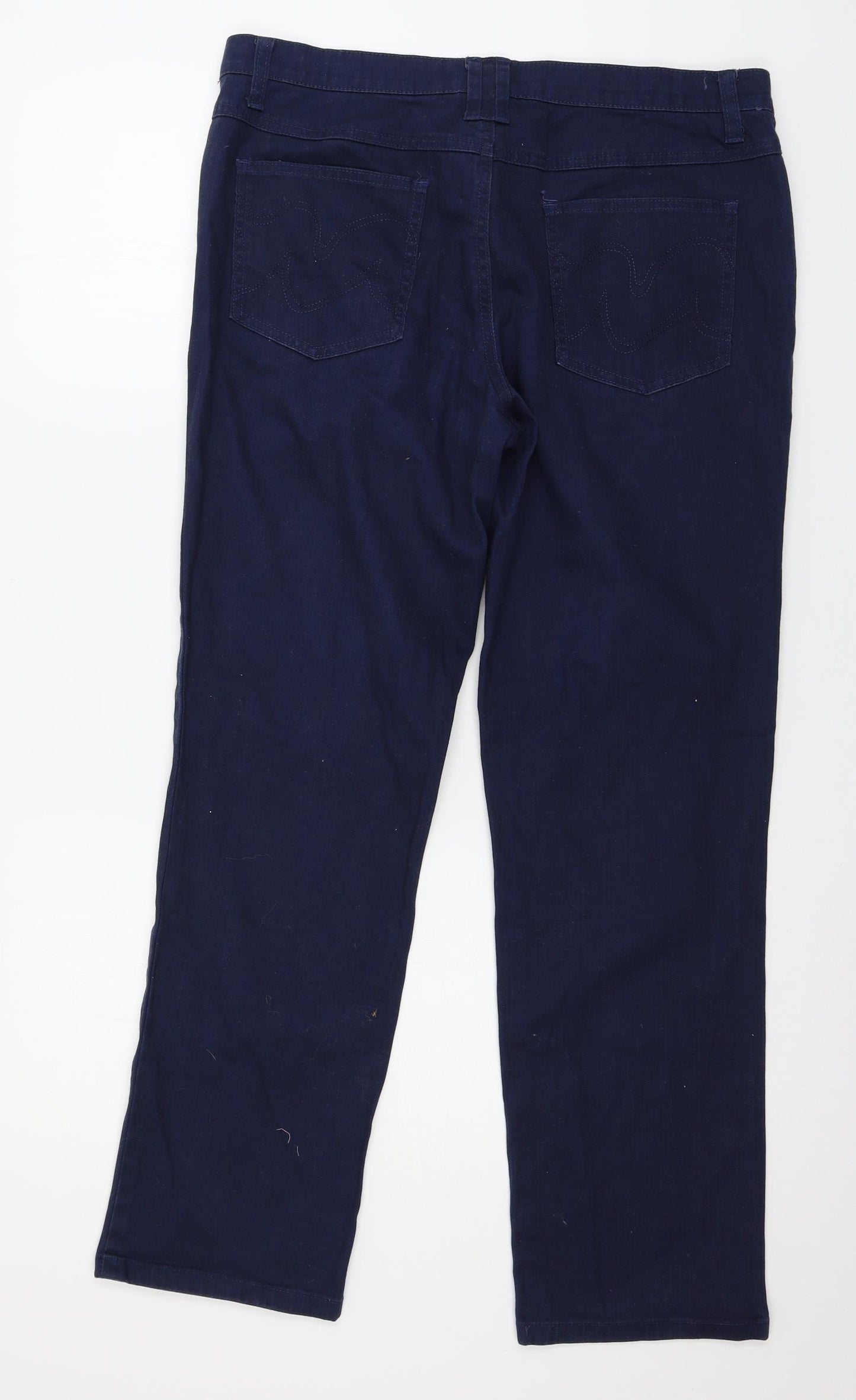 bpc Womens Blue  Denim Trousers  Size 34 in L29 in