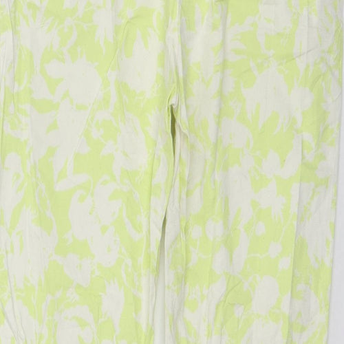 Top Secret Womens Green Geometric  Trousers  Size 8 L26 in