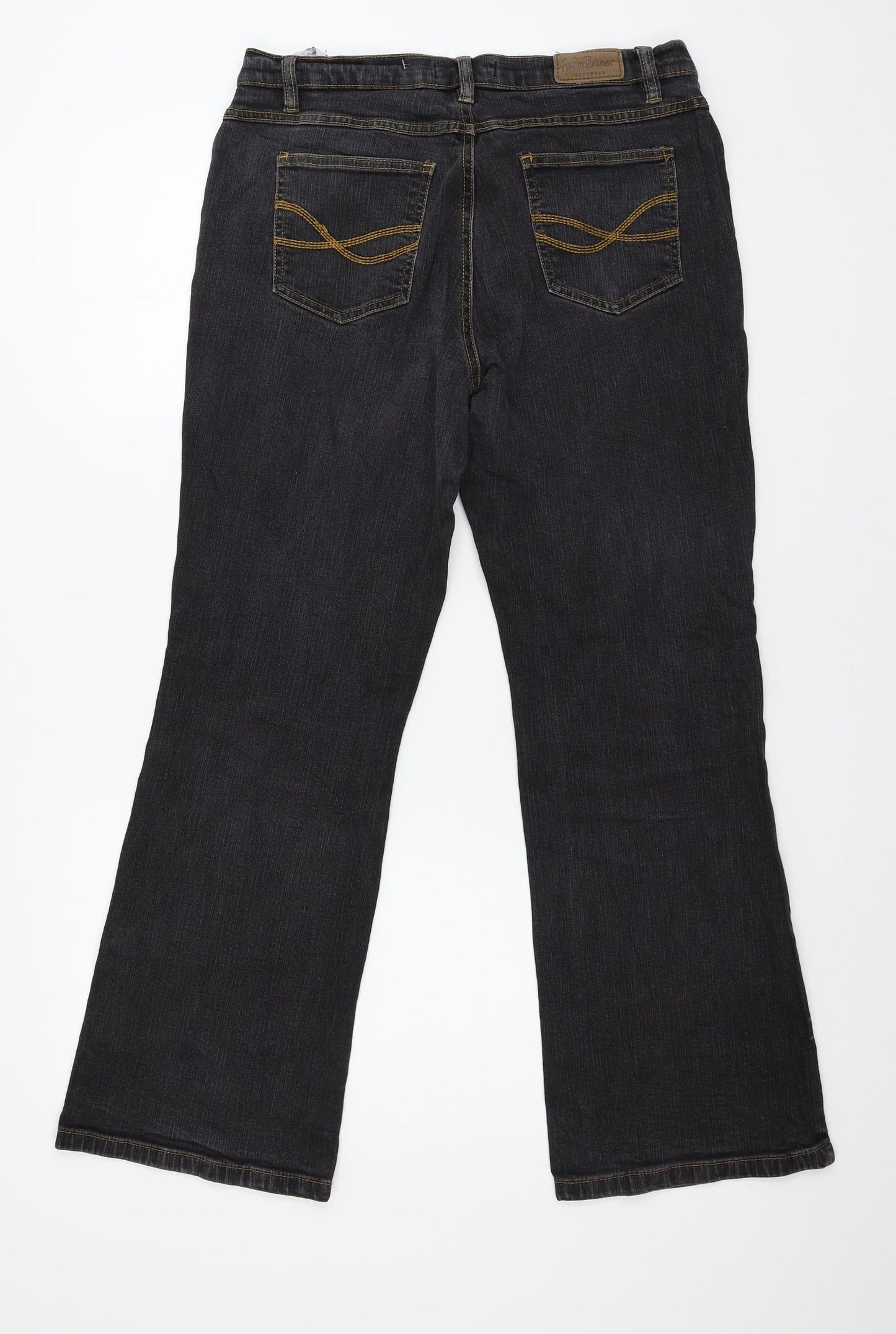 John Banner Womens Grey  Denim Straight Jeans Size 16 L27 in