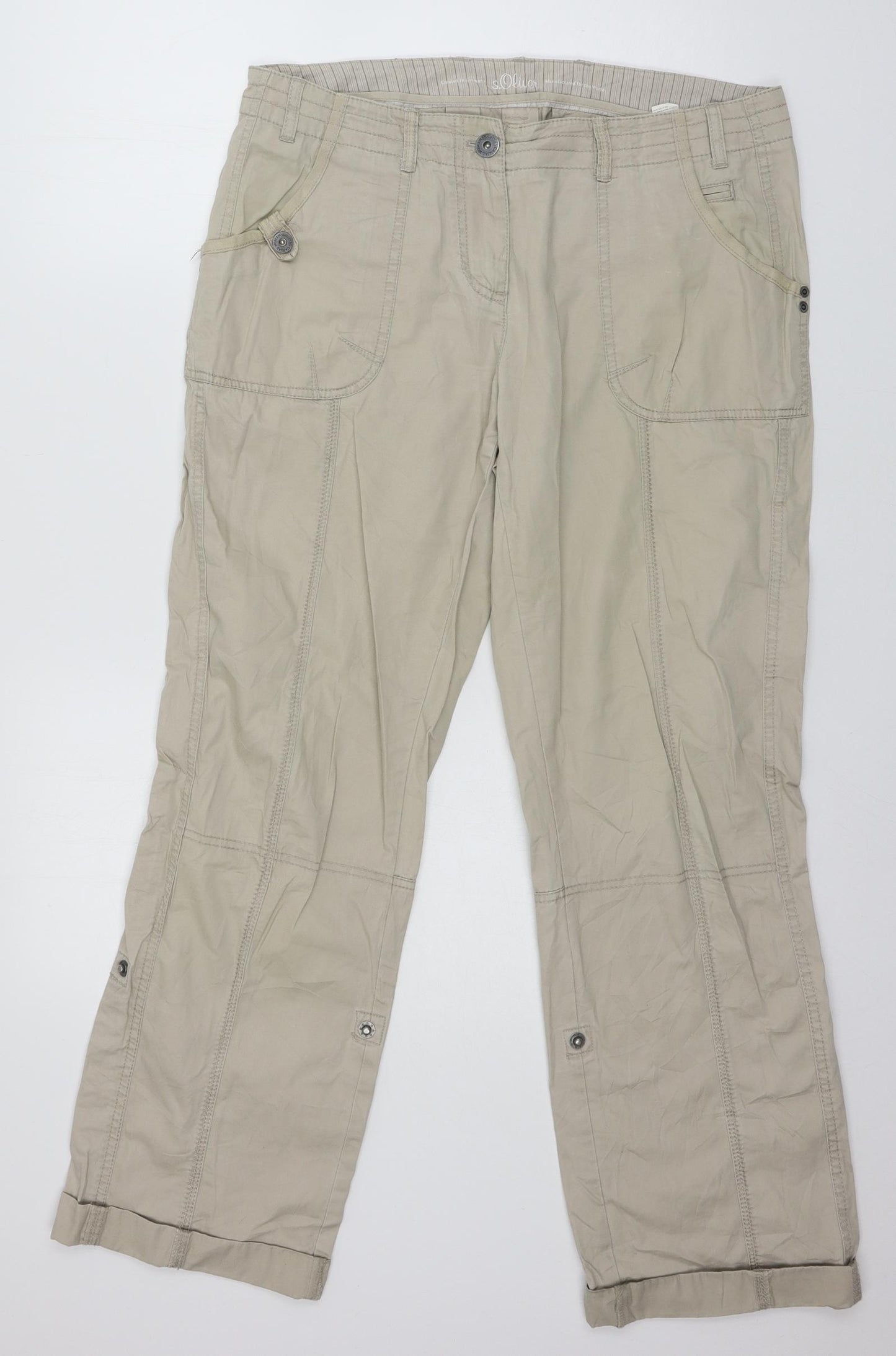 St Oliver Womens Grey   Cargo Trousers Size 14 L28 in