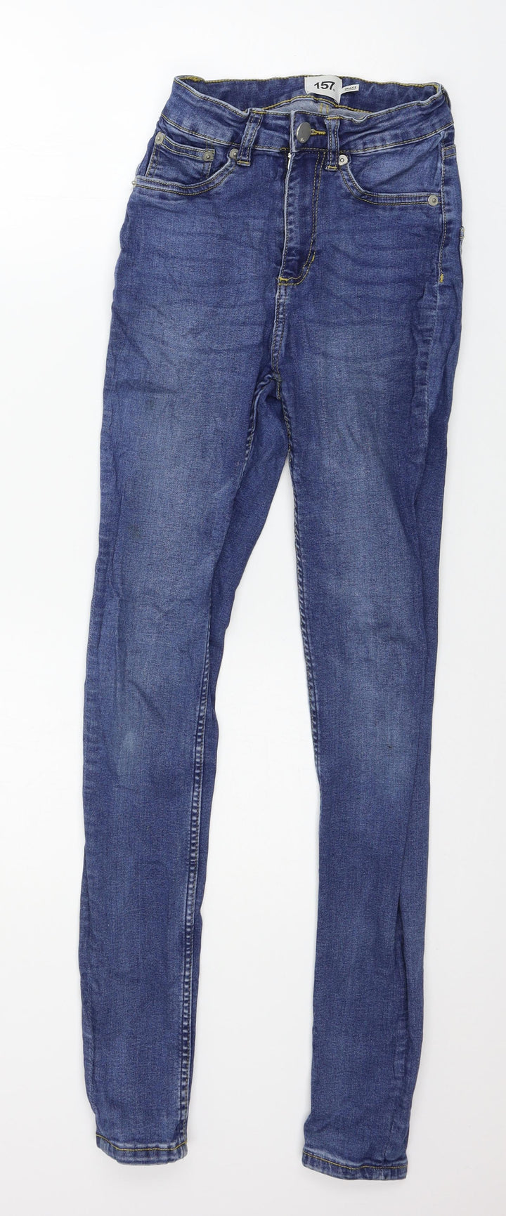 157 Womens Blue Denim Skinny Jeans Size 24 in L29 in
