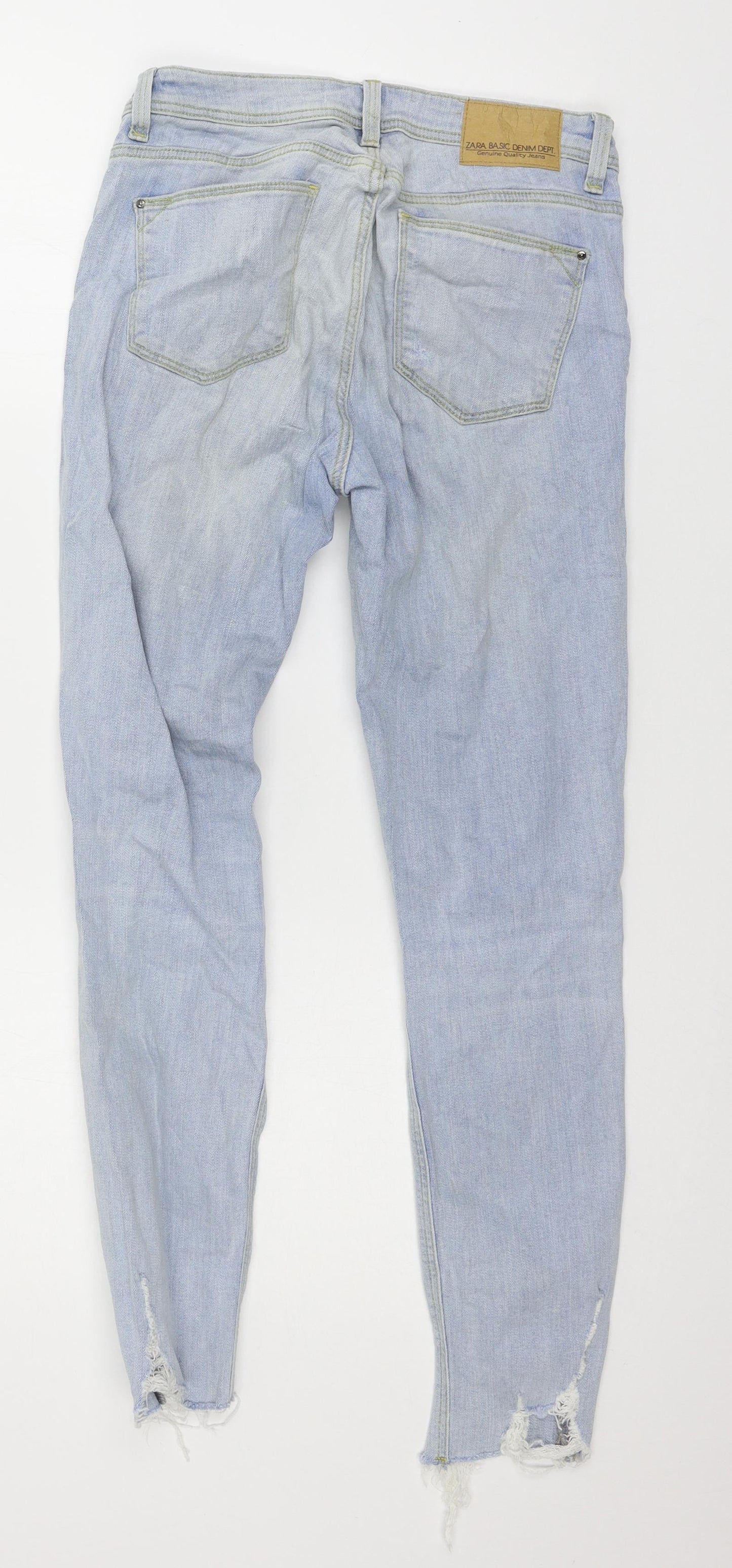 Zara Womens Blue  Denim Skinny Jeans Size 6 L26 in