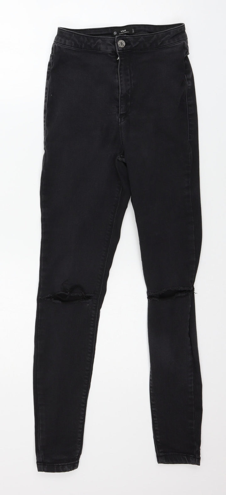 Missguided Womens Black Denim Skinny Jeans Size 10 L27 in