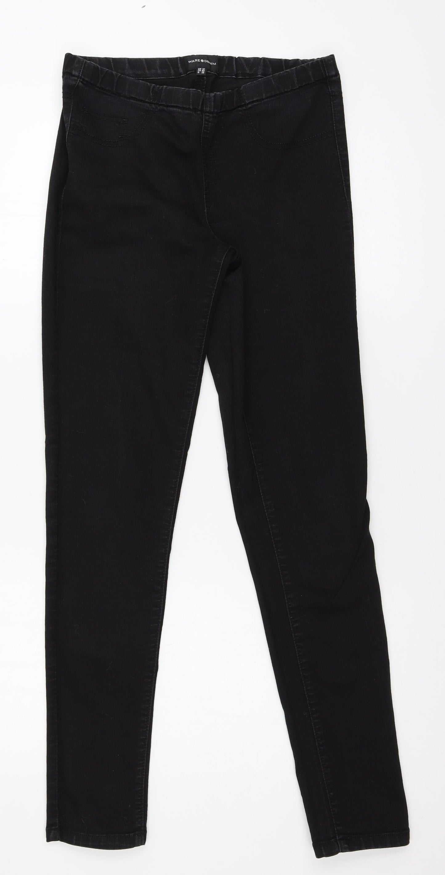 Warehouse Womens Black  Denim Jegging Jeans Size 12 L30 in