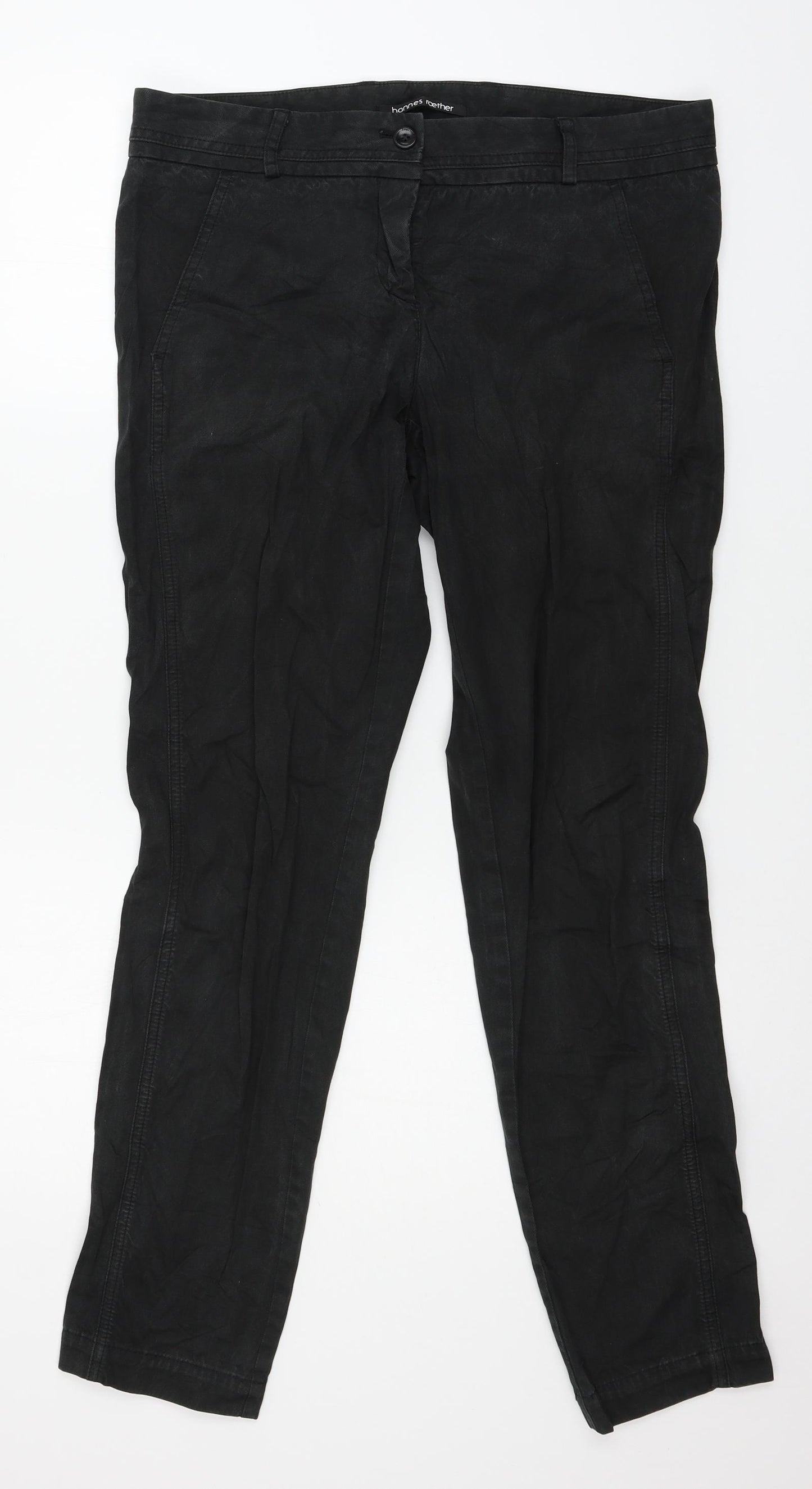 hannes roether Womens Black   Trousers  Size L L29 in