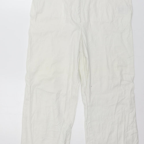 BB Womens White   Cropped Trousers Size 20 L24 in