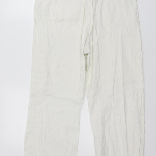 BB Womens White   Cropped Trousers Size 20 L24 in