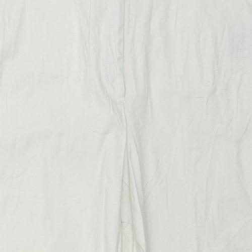 BB Womens White   Cropped Trousers Size 20 L24 in