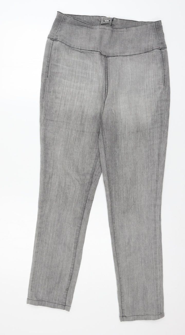 Pieces Womens Grey  Denim Tapered Jeans Size 30 in L26 in