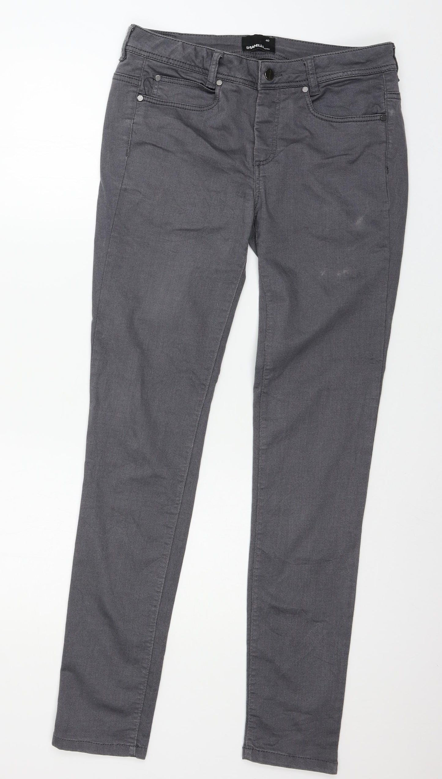 dranella Womens Grey  Denim Skinny Jeans Size 12 L32 in