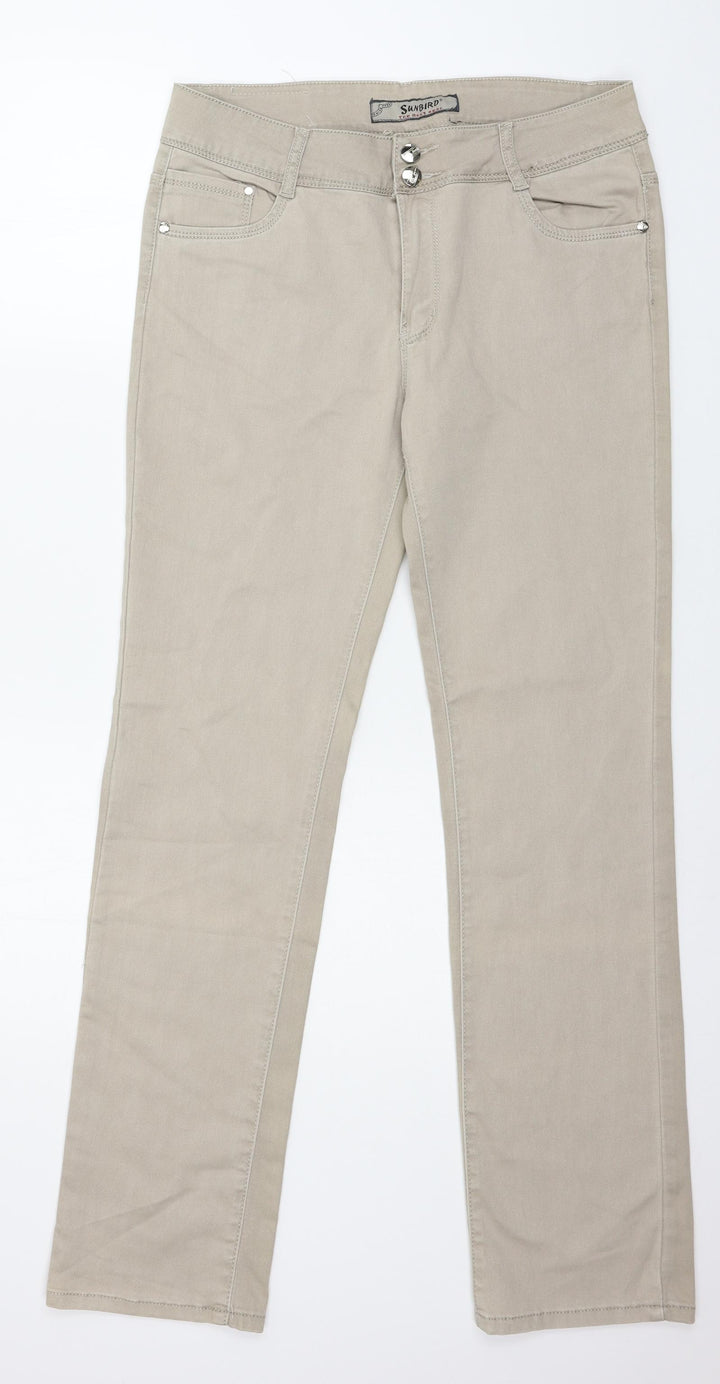 Sunbird Womens Grey  Denim Straight Jeans Size 34 in L31 in