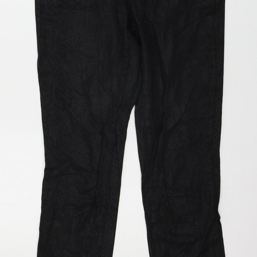 Yessica Womens Black Animal Print Denim Skinny Jeans Size 10 L29 in