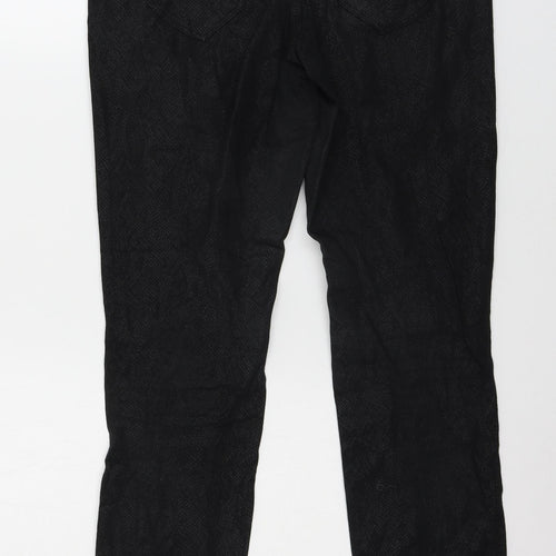 Yessica Womens Black Animal Print Denim Skinny Jeans Size 10 L29 in