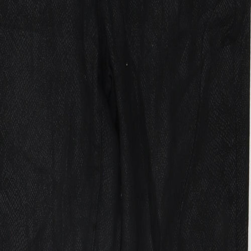 Yessica Womens Black Animal Print Denim Skinny Jeans Size 10 L29 in