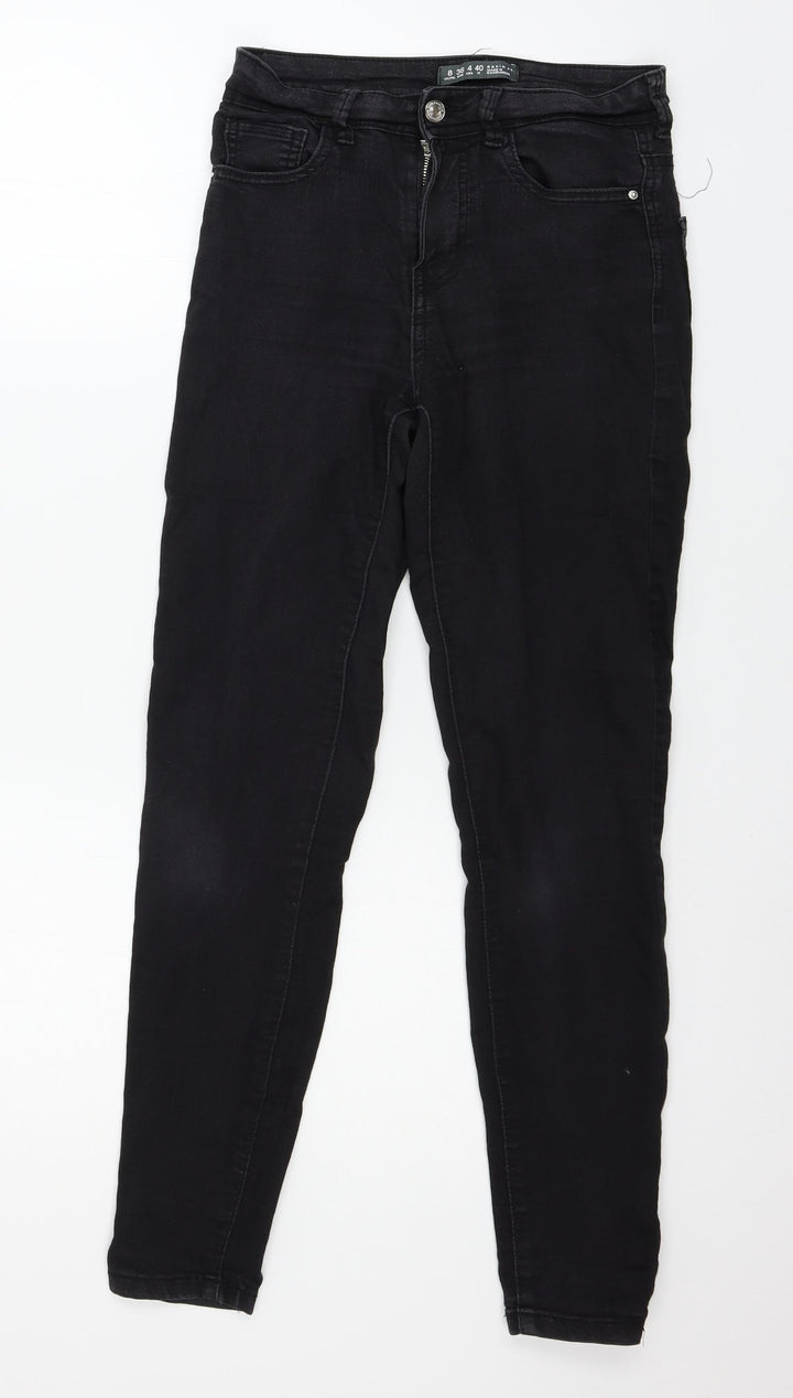 Denim & Co. Womens Black Denim Skinny Jeans Size 8 L27 in