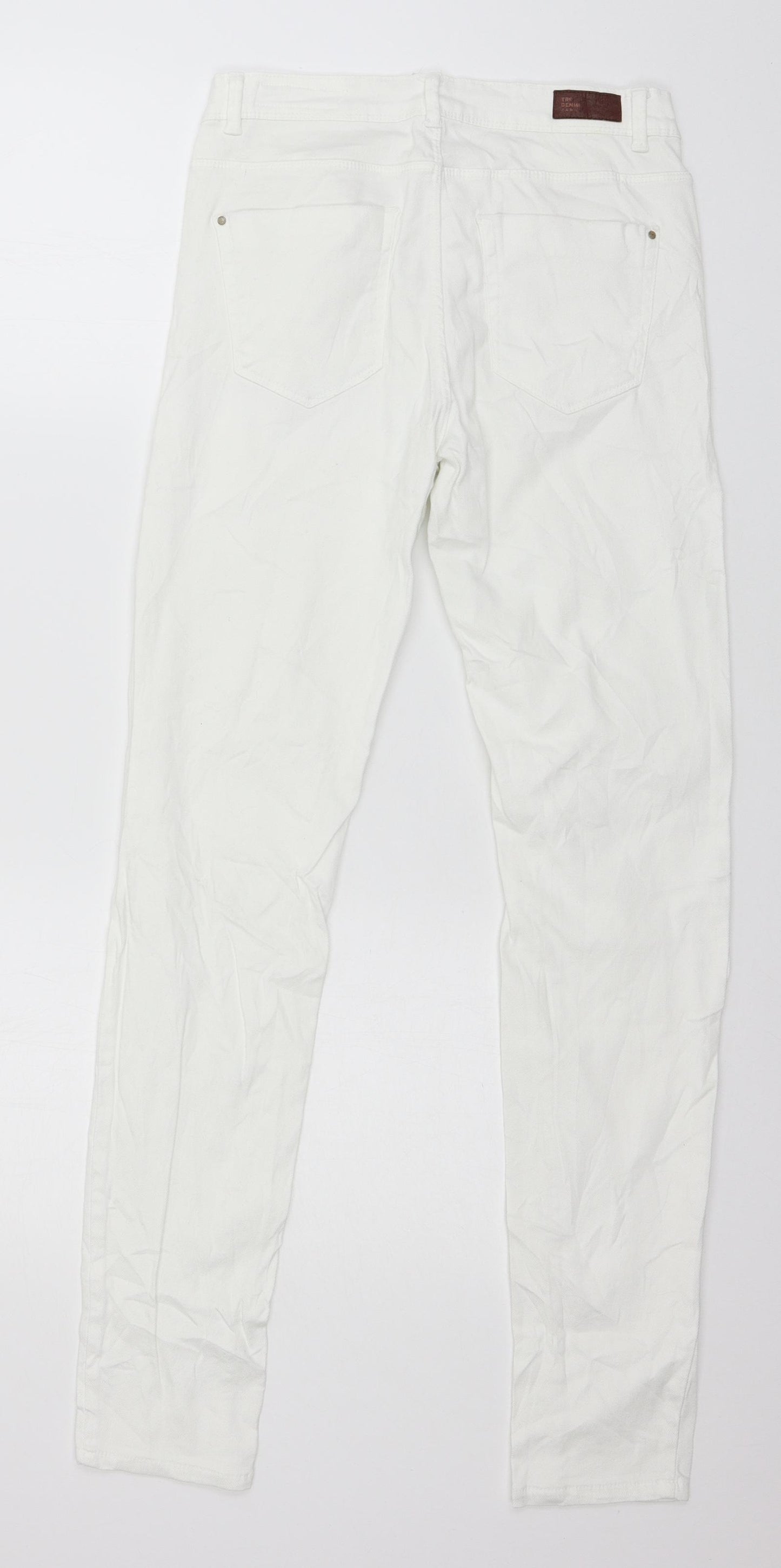 Zara Womens White  Denim Skinny Jeans Size 10 L29 in
