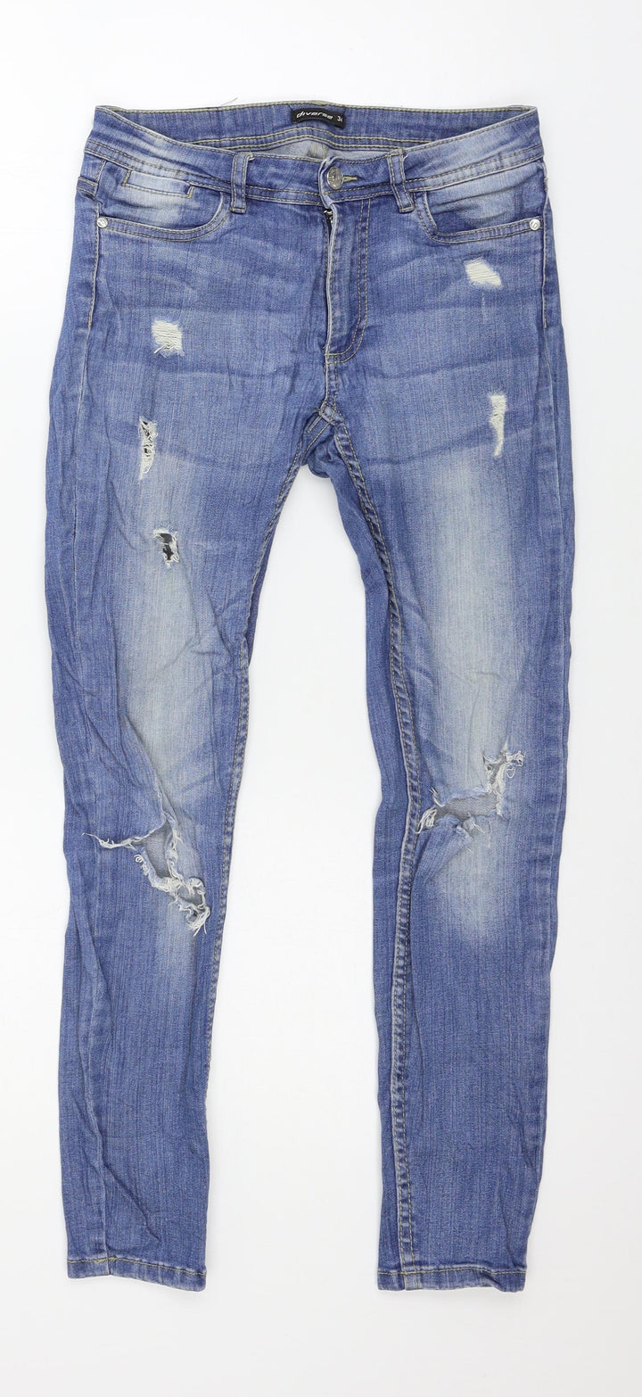 Diverse Womens Blue Denim Skinny Jeans Size 6 L26 in