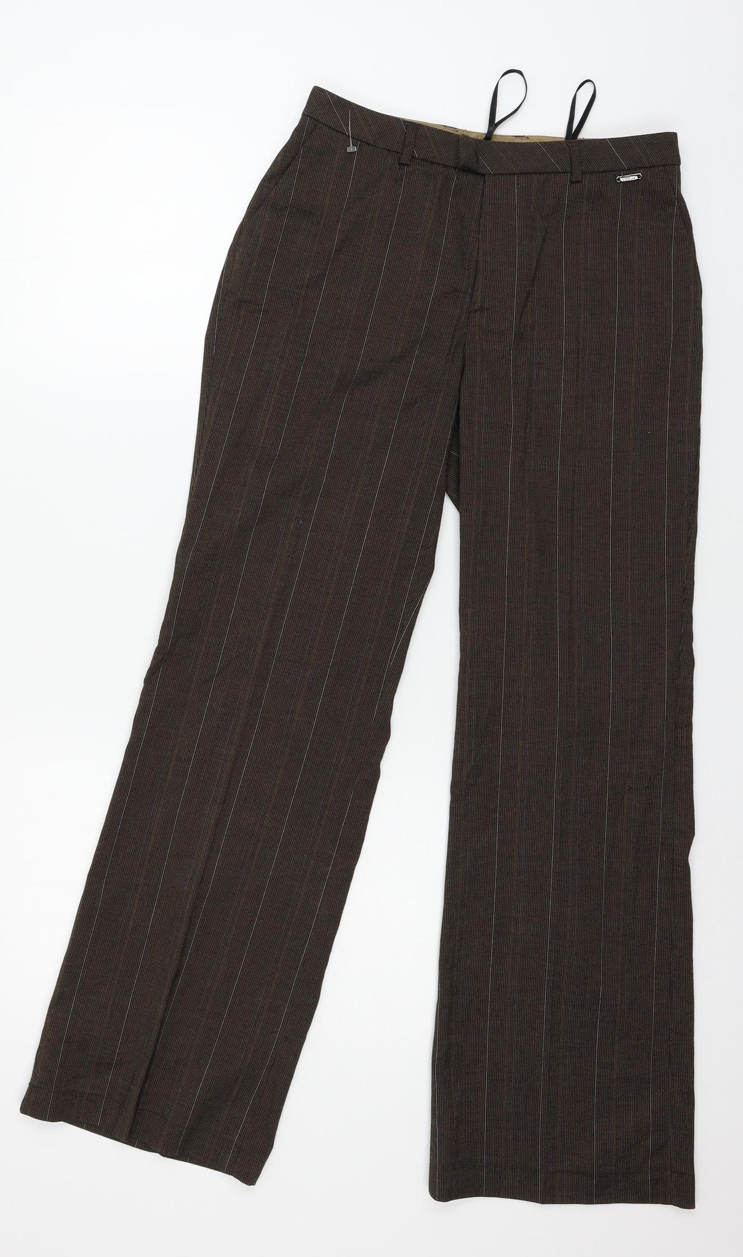 St Oliver Womens Brown Striped  Trousers  Size 6 L28 in