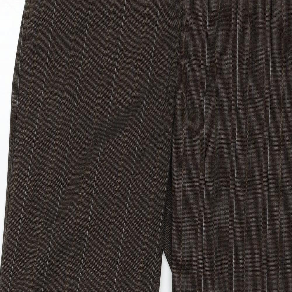 St Oliver Womens Brown Striped  Trousers  Size 6 L28 in