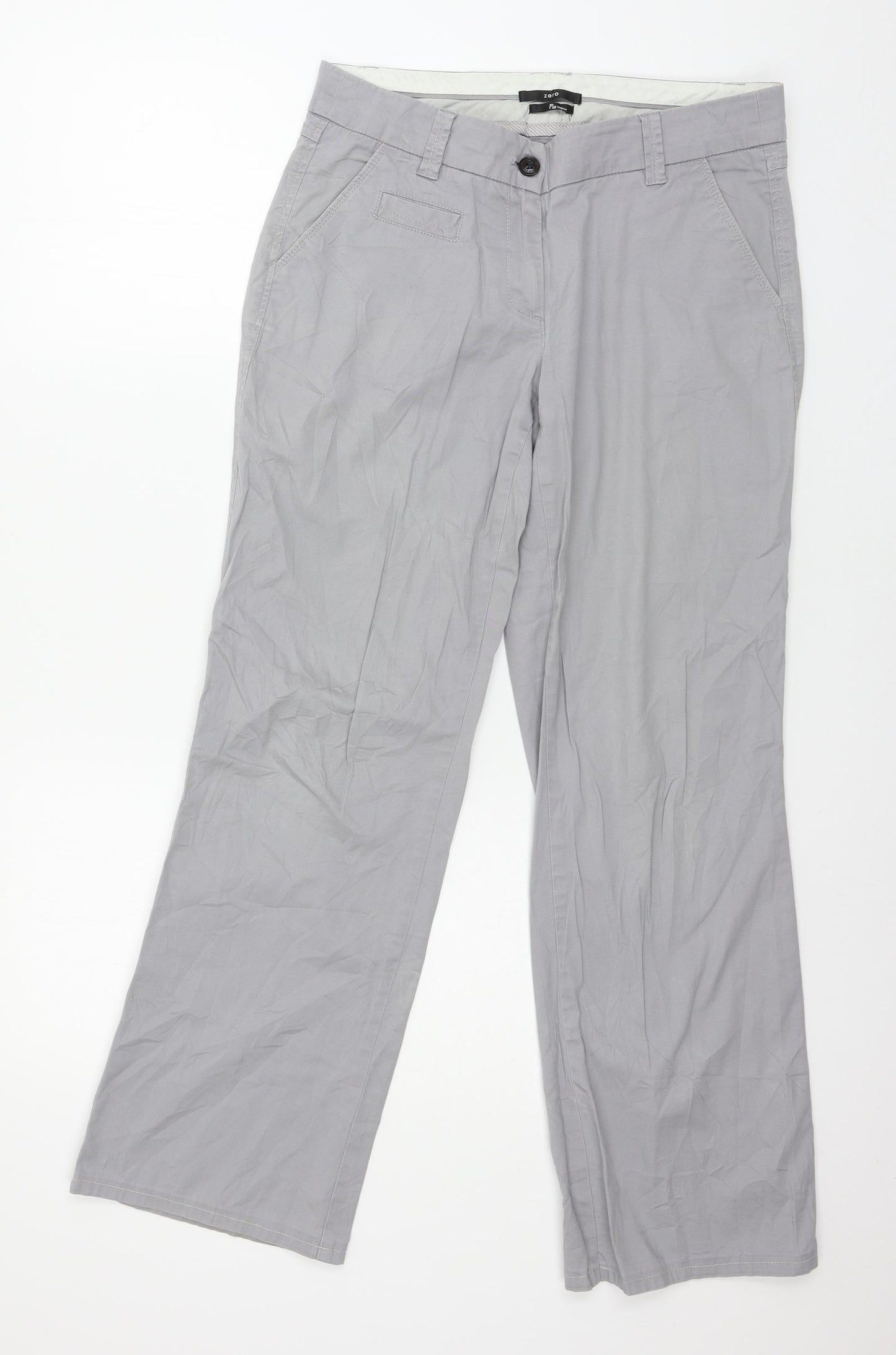 Zero Womens Grey   Trousers  Size 8 L28 in