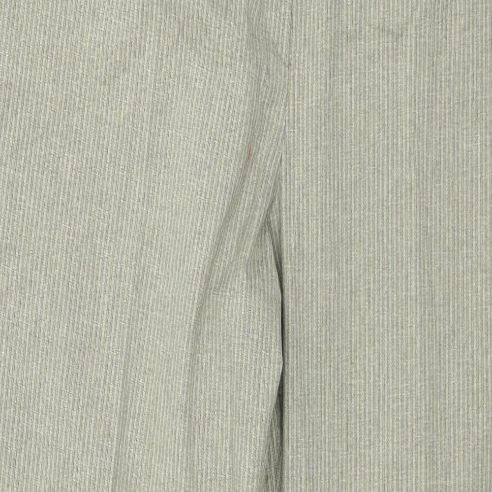 Stark Womens Beige Striped  Trousers  Size 14 L29 in