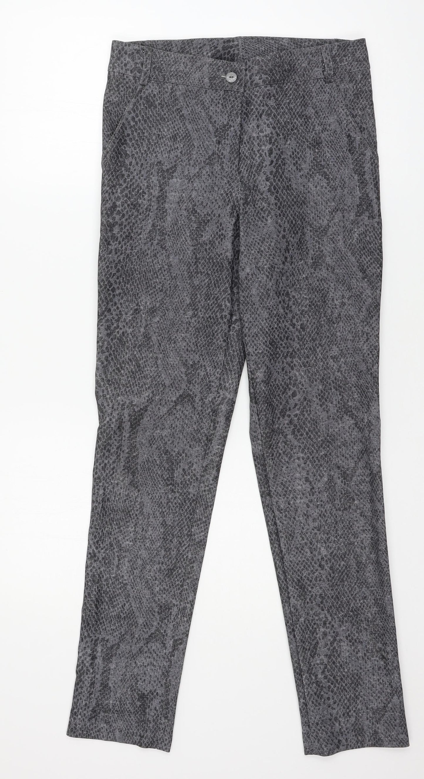 Golden Womens Grey Animal Print  Trousers  Size 30 in L29 in