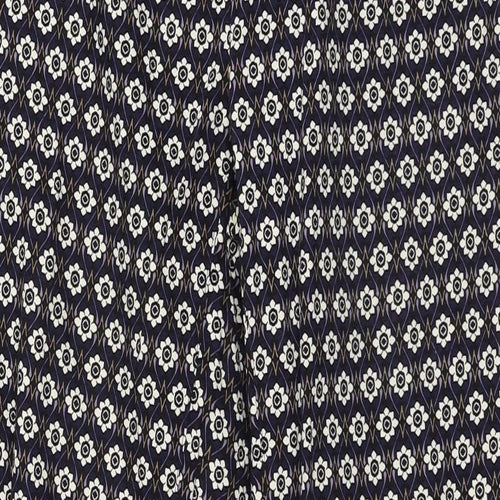 Rabarbar Womens Blue Geometric  Trousers  Size 8 L28 in