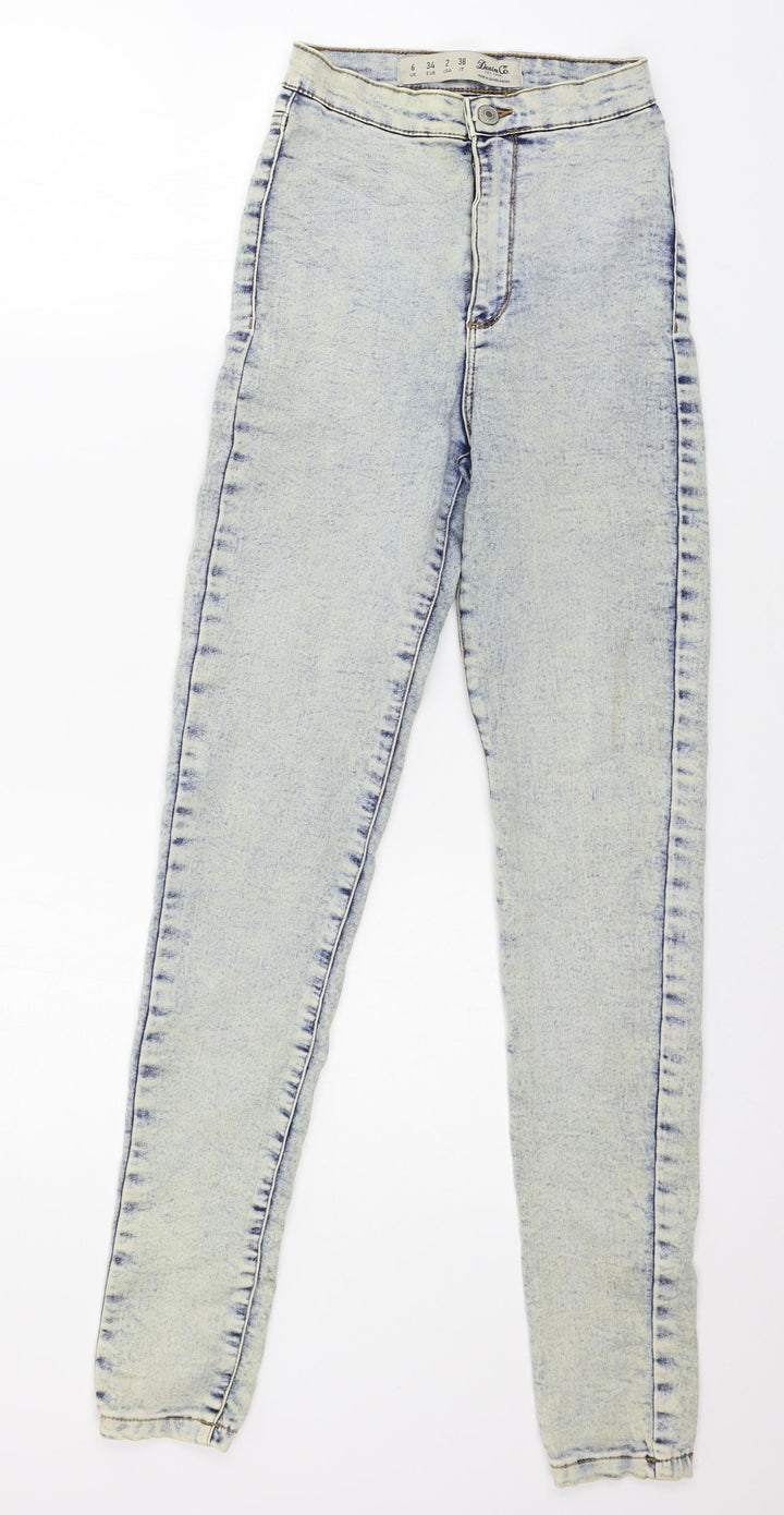 Denim & Co. Womens Black Denim Skinny Jeans Size 6 L29 in