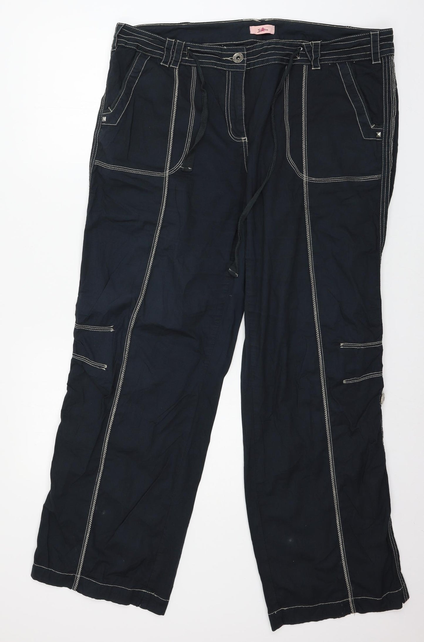 Joe Browns Womens Black   Cargo Trousers Size 24 L31 in