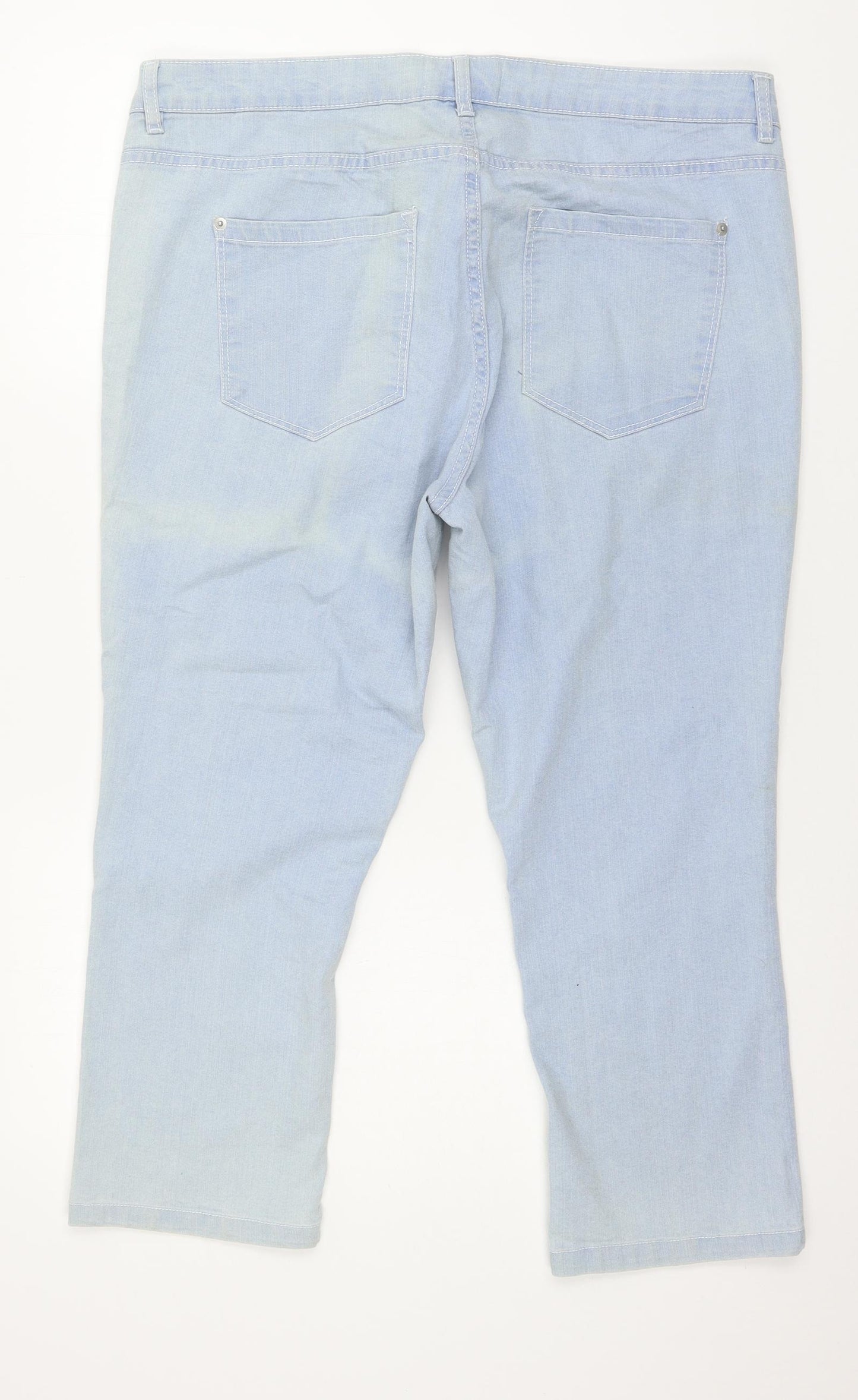 Janina Womens Blue  Denim Cropped Jeans Size 18 L23 in
