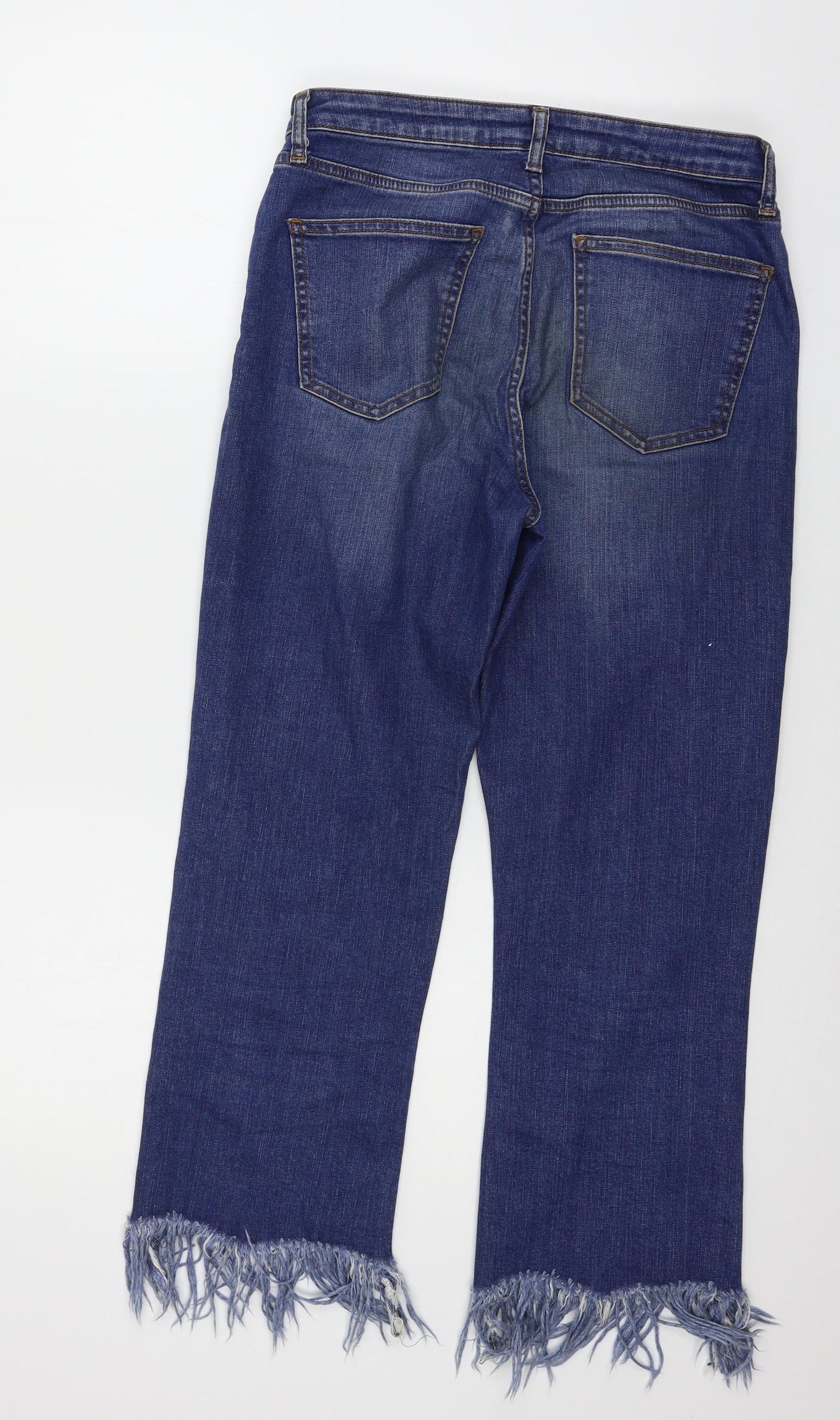 Topshop Womens Blue  Denim Cropped Jeans Size 30 in L32 in