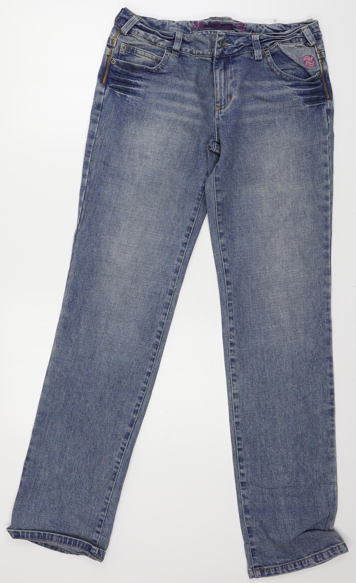 Stir Crazy Womens Blue  Denim Straight Jeans Size 30 in L32 in