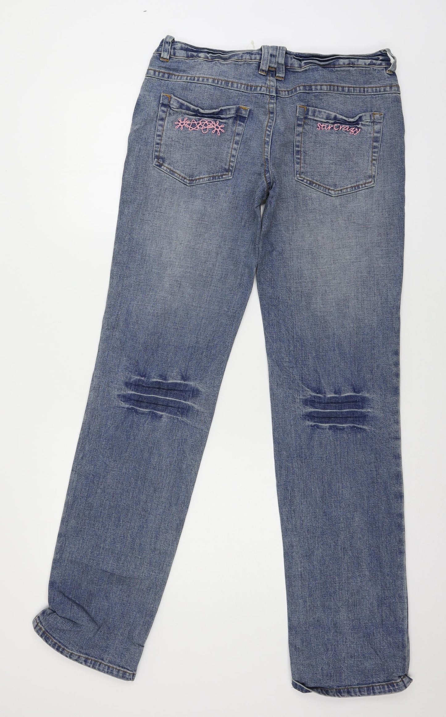Stir Crazy Womens Blue  Denim Straight Jeans Size 30 in L32 in