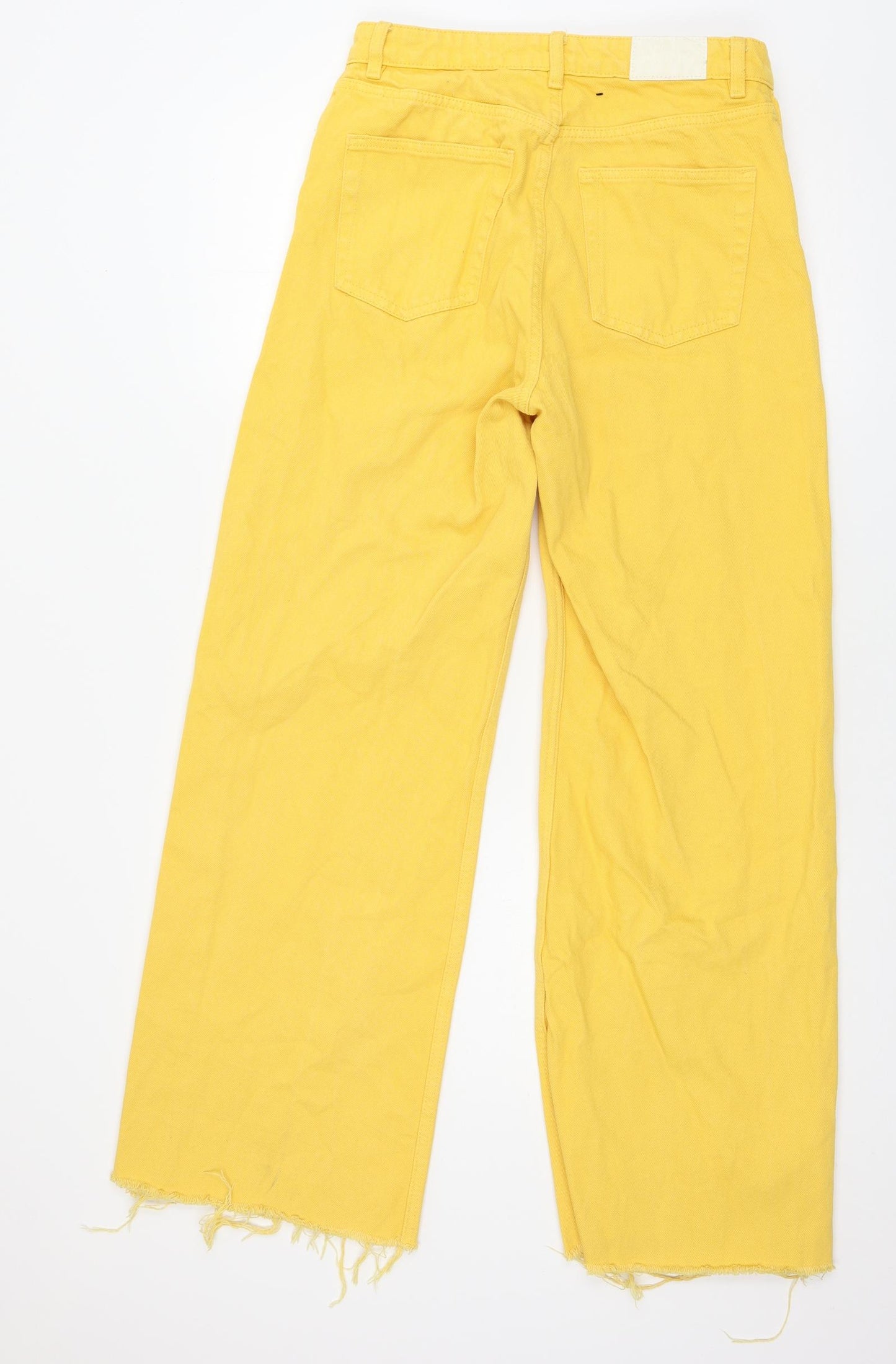Monki Womens Yellow  Denim Wide-Leg Jeans Size 29 in L29 in