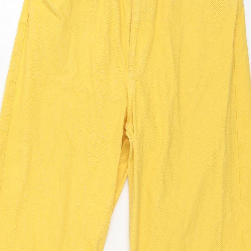 Monki Womens Yellow  Denim Wide-Leg Jeans Size 29 in L29 in