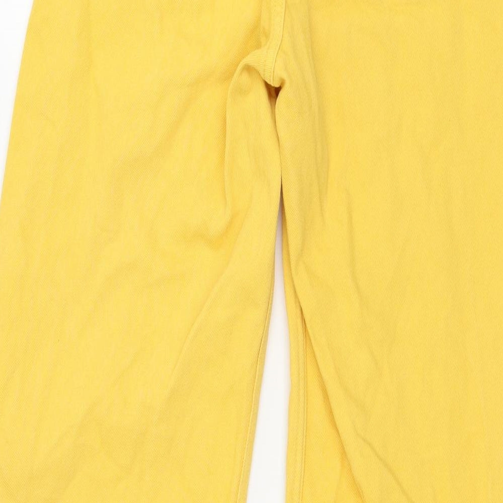 Monki Womens Yellow  Denim Wide-Leg Jeans Size 29 in L29 in