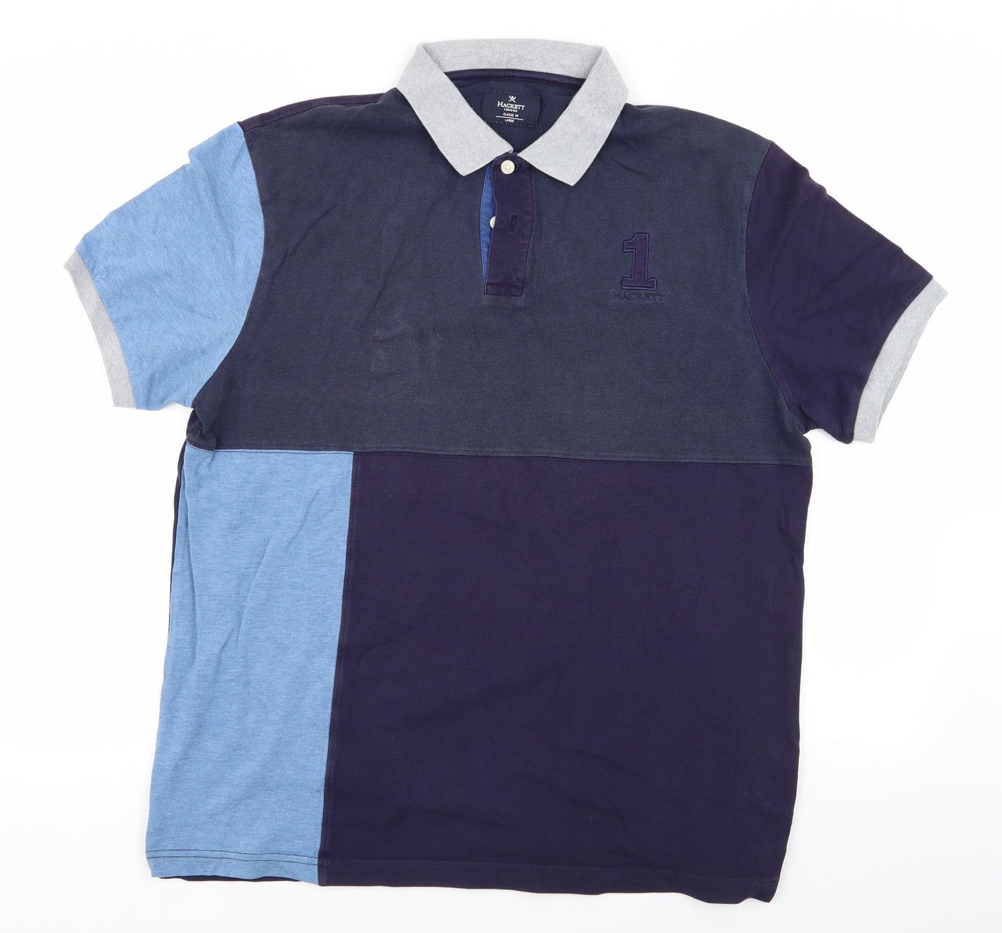 Hackett Mens Blue    Polo Size L