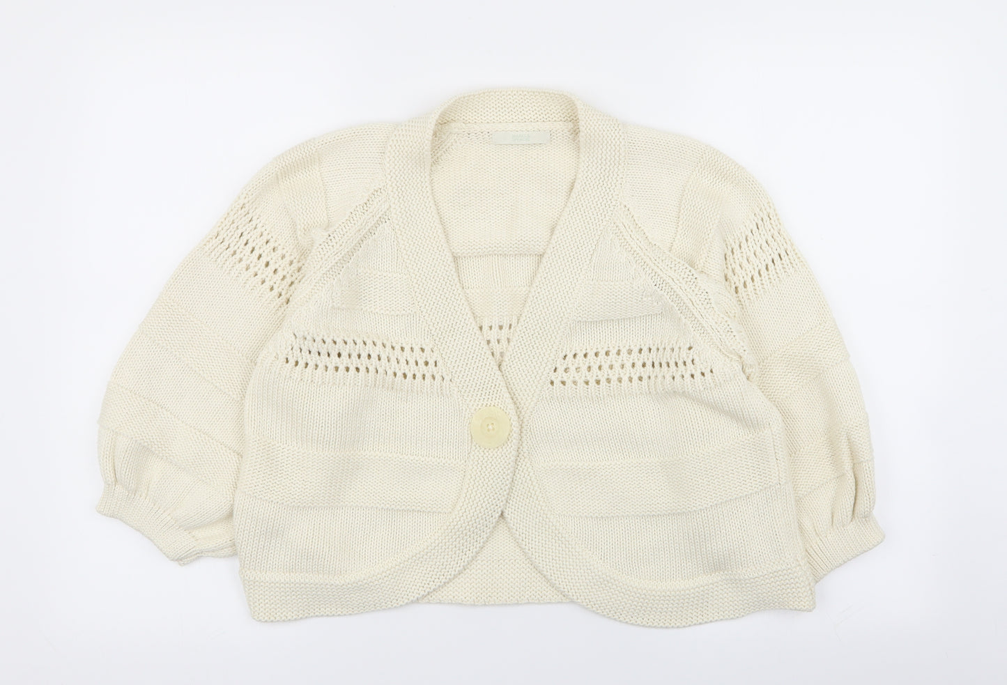 M&S Womens Ivory   Cardigan Jumper Size 18
