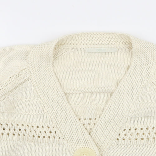 M&S Womens Ivory   Cardigan Jumper Size 18