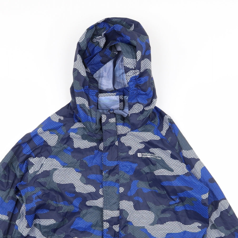 Mountain Warehouse Boys Multicoloured Camouflage  Rain Coat Coat Size 13 Years