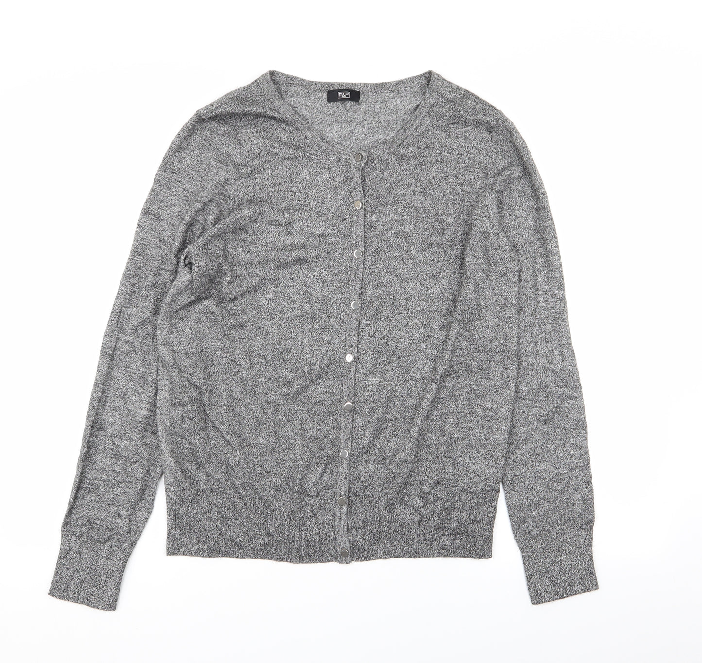 F&F Womens Grey   Cardigan Jumper Size 14