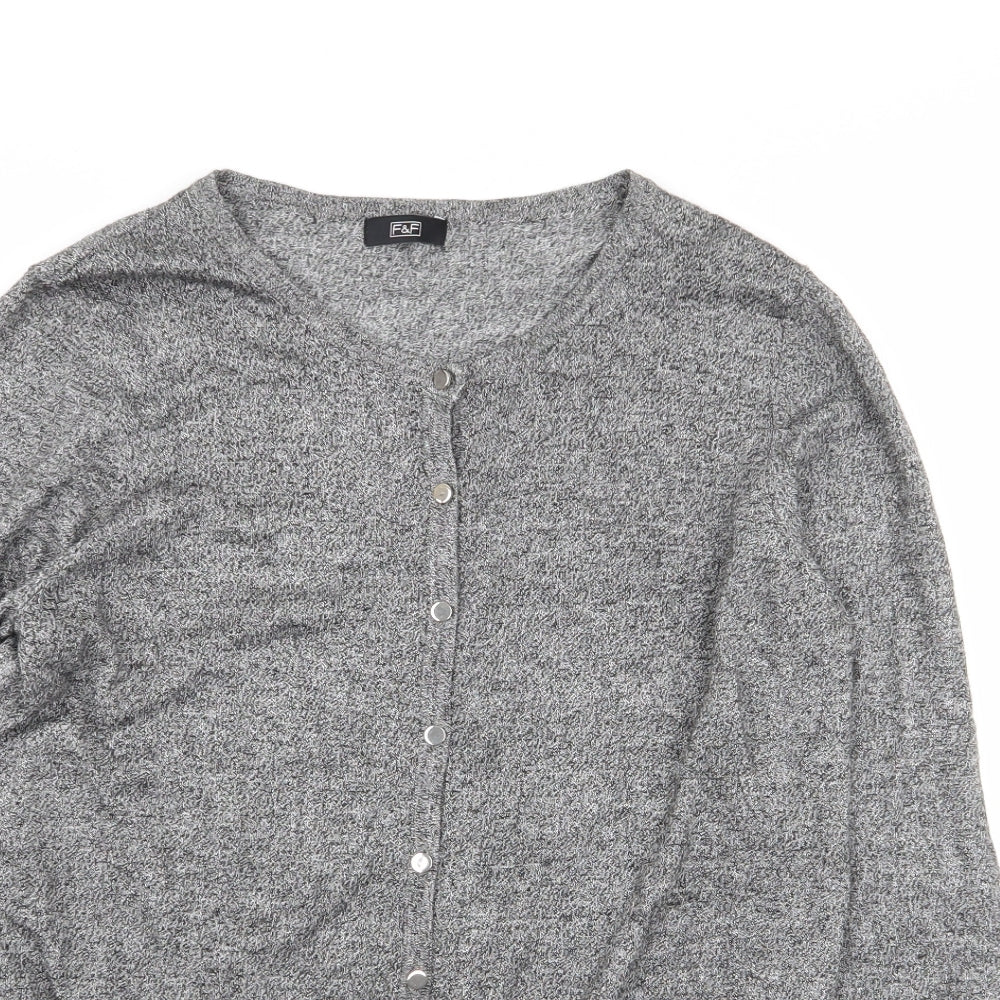 F&F Womens Grey   Cardigan Jumper Size 14