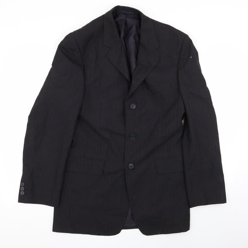 F&F Mens Black Striped  Jacket Blazer Size 40