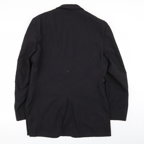 F&F Mens Black Striped  Jacket Blazer Size 40