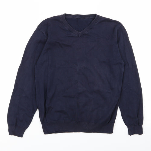 Asda George Boys Blue   Pullover Jumper Size 11-12 Years  - School Jumper