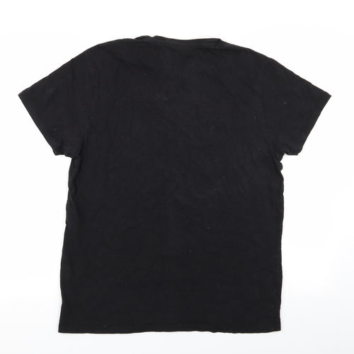 Cedar Wood State Mens Black    T-Shirt Size L