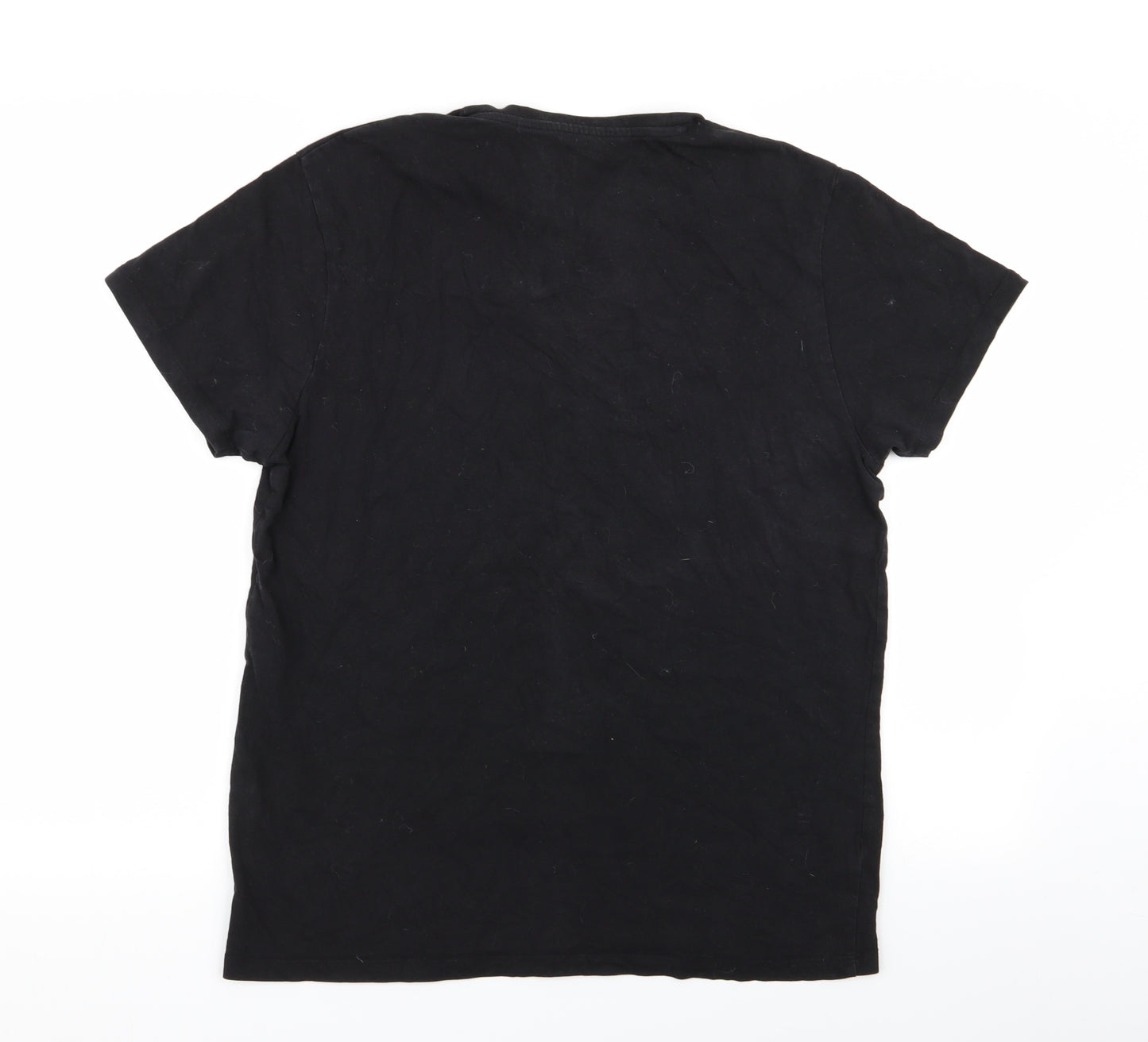 Cedar Wood State Mens Black    T-Shirt Size L