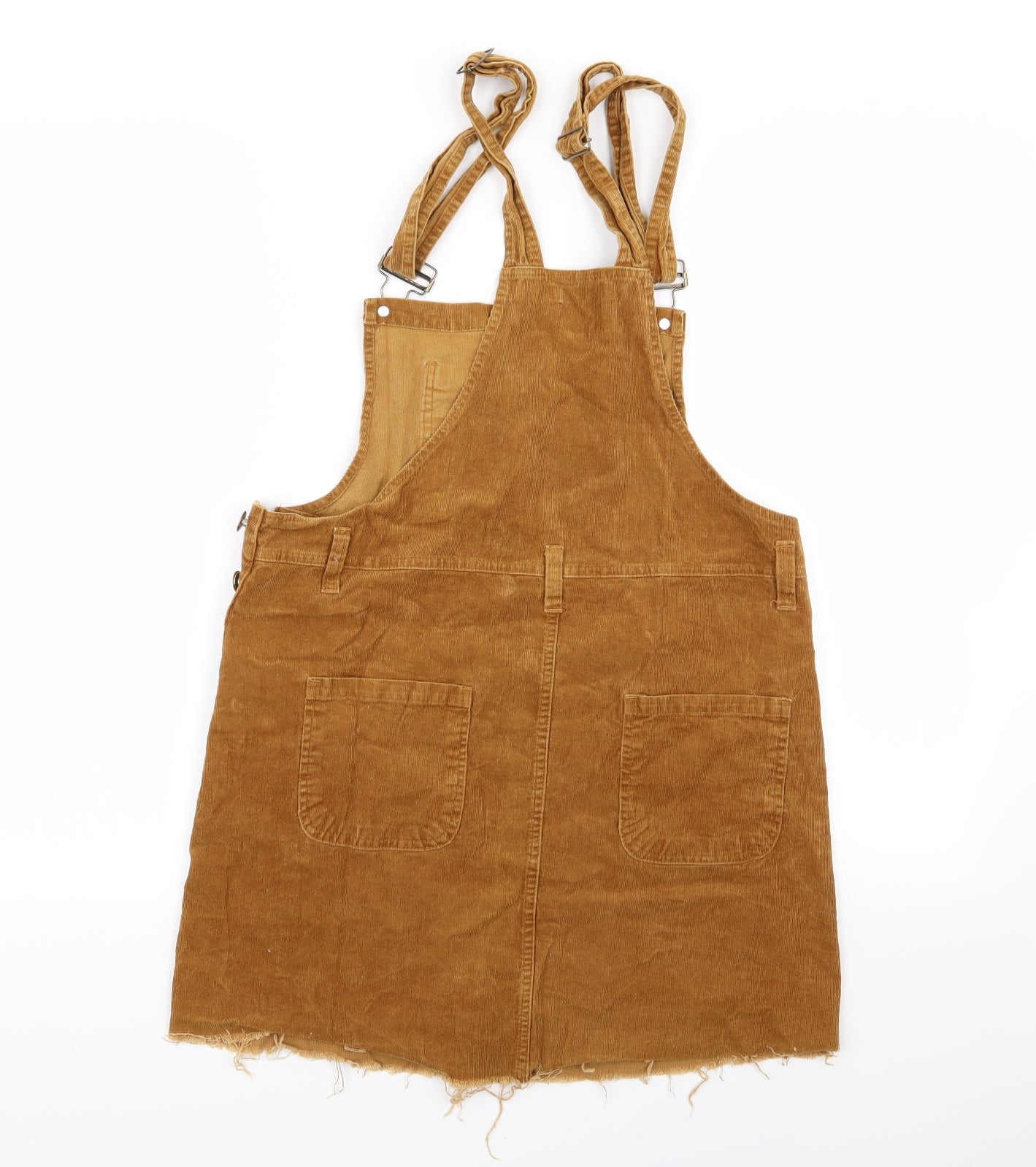 Boohoo Womens Brown   Pinafore/Dungaree Dress  Size 10