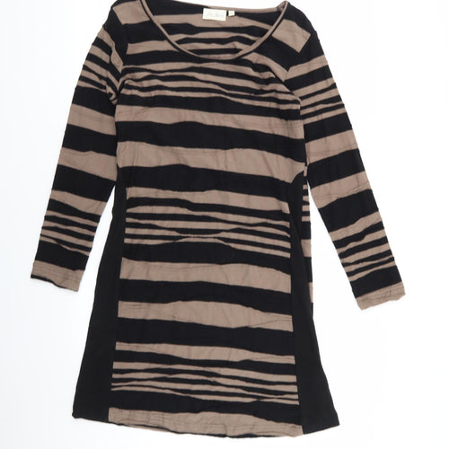 Adini Womens Multicoloured Striped  A-Line  Size XS