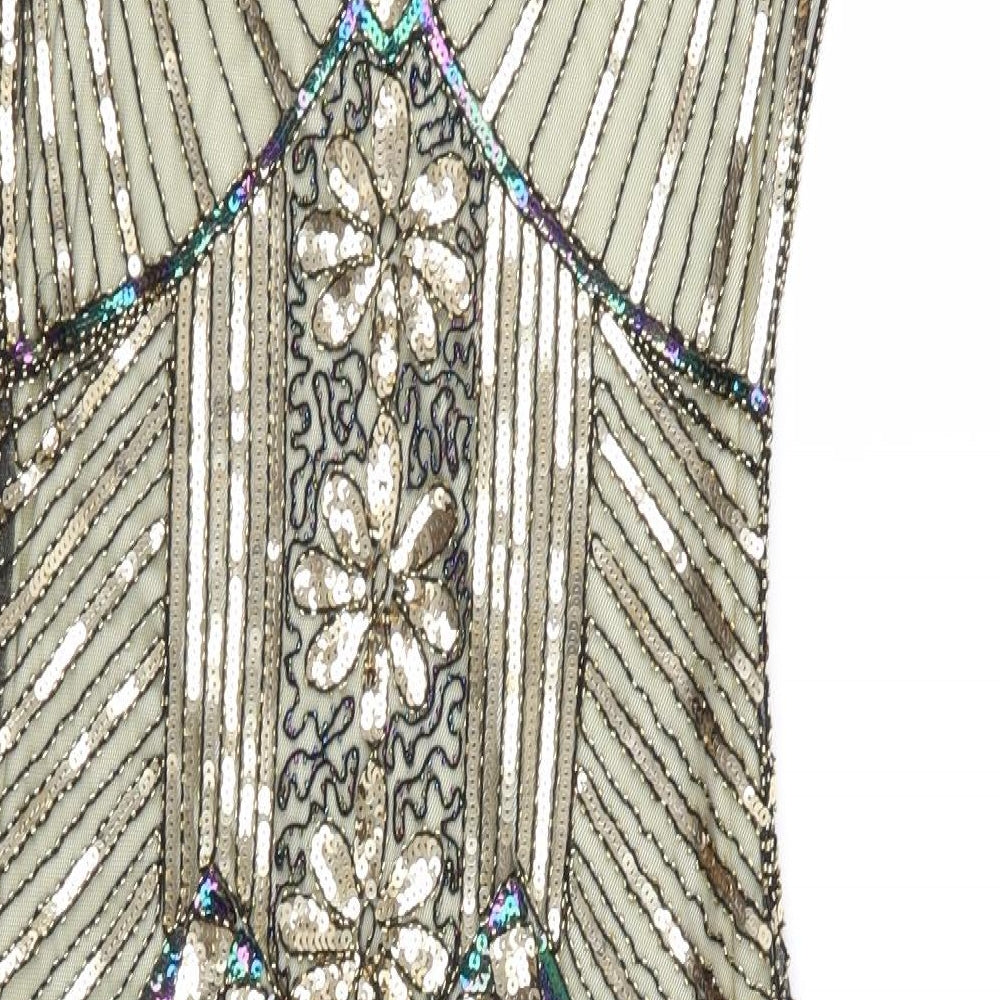 Preworn Womens Multicoloured Geometric  Fit & Flare  Size M